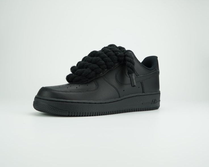 NIKE AIRFORCE 1 BLACK ROPE LACES